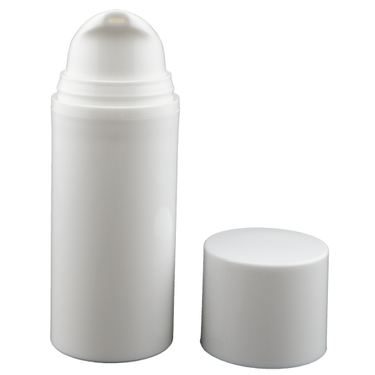 White 30 Ml Airless Pump Bottle for Skincare and Cosmetic Use